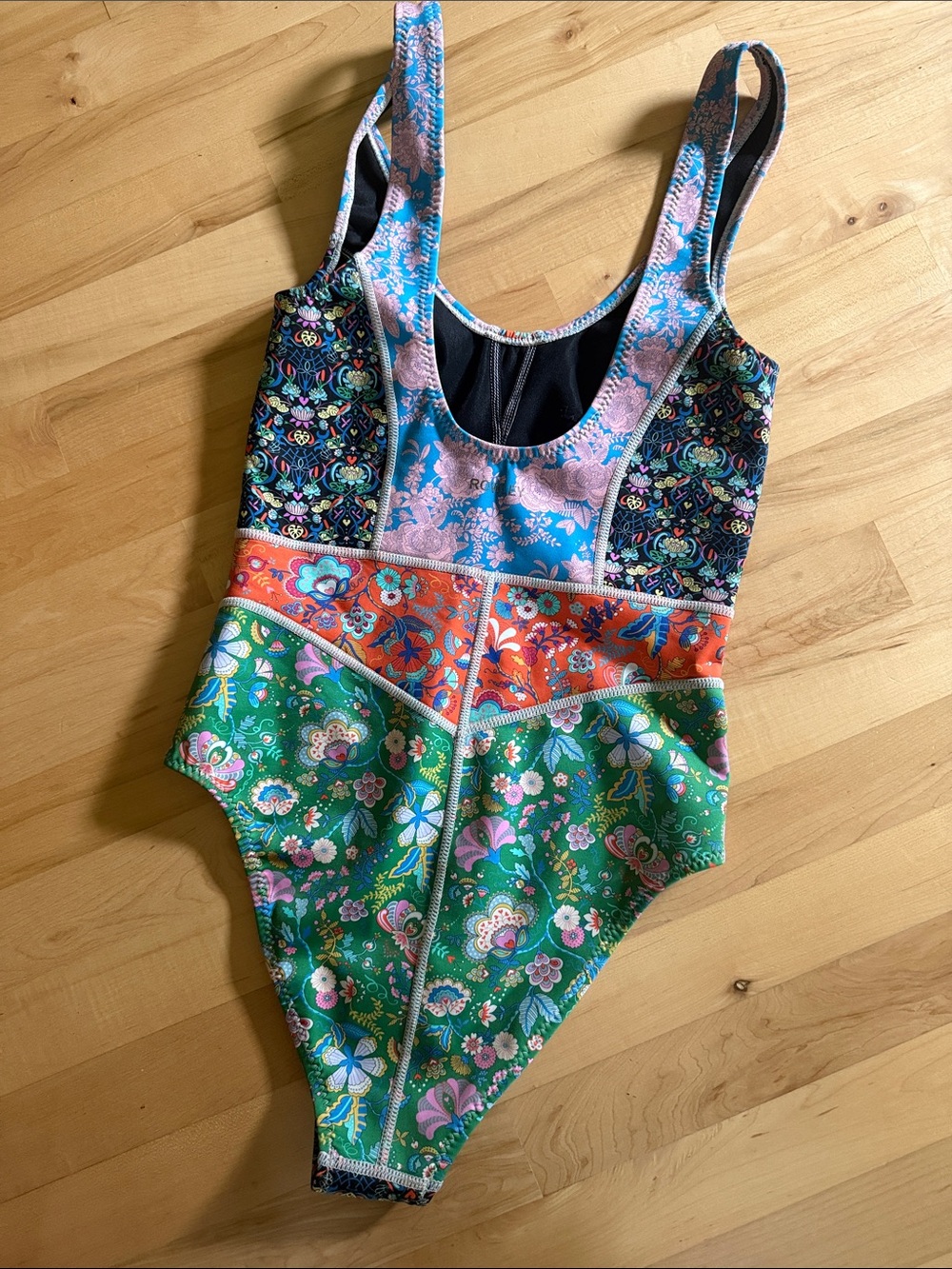 Cynthia Rowley Multicolor Floral Patchwork One-Piece Swimsuit - Picture 4 of 11